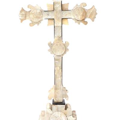 Lot 326 standing mop holyland jerusalem cross 18th 19th c.
