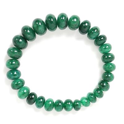 Lot 141 gorgeous natural emerald beaded bracelet
