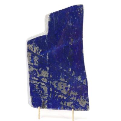 Lot 261 gorgeous natural raw lapis lazuli slab on stand