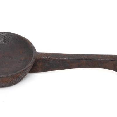 Lot 328 finely carved wood ladle indonesian