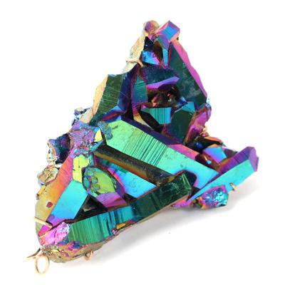 Lot 278 rainbow aura quartz crystal cluster
