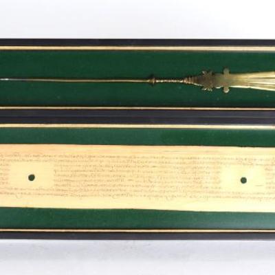 Lot 486 cased brass indonesian quill