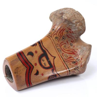 Lot 220 chinese folk art painted animal bone