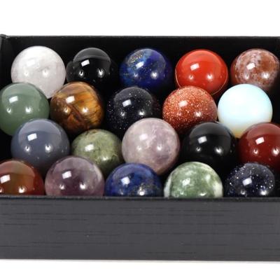 Lot 273 gorgeous collection of mixed gem marbles