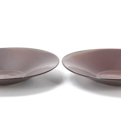Lot 372 chinese brown porcelain glazed shallow dishes