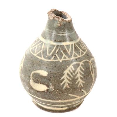Lot 338 lovely korean celadon glazed cosmetic vase