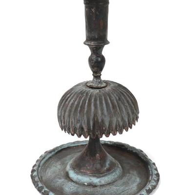 Lot 333 early persian copper candlestick