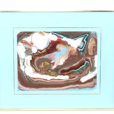 Lot 497 oil on glass mixed media