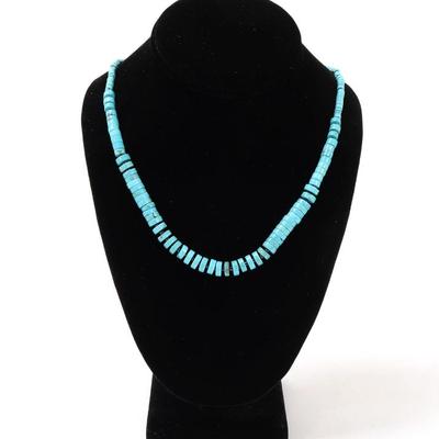 Lot 113 beautiful raw natural turquoise necklace
