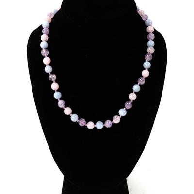 Lot 123 beautiful natural amethyst beaded necklace