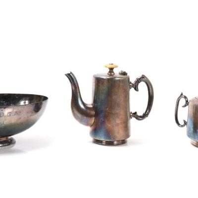 Lot 253 three silver plate vessels