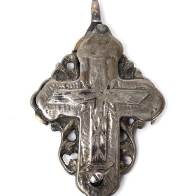 Lot 135 european silver reliquary cross 18th c.