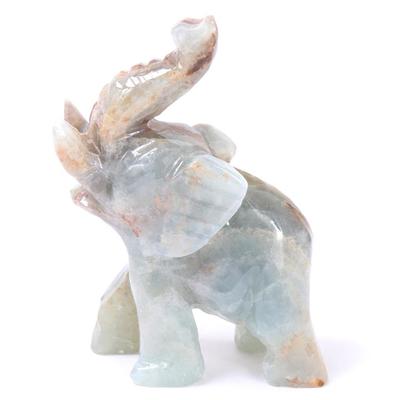 Lot 251 miniature aquamarine carved elephant figurine