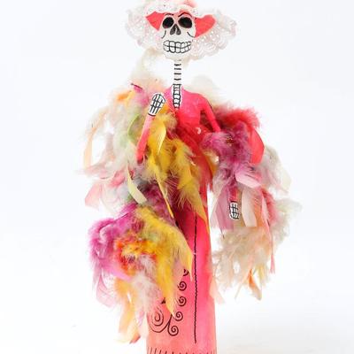 Lot 235 dia de los muertos paper mache cartina doll