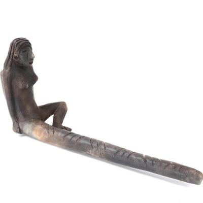 Lot 478 fang pipe figure 19th century