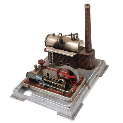 Lot 491 wilesco d16 live steam engine and boiler tabletop toy