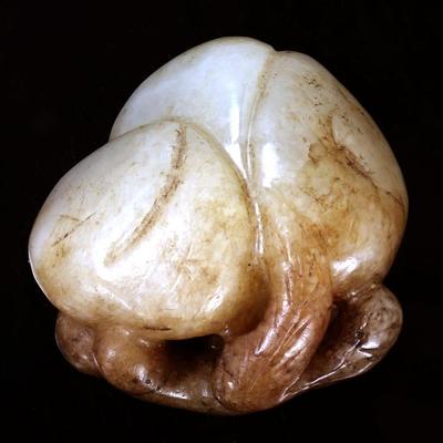 Lot 103 chinese jade style stone peach
