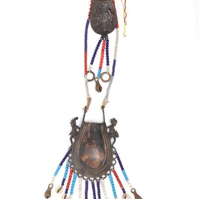 Lot 196 baguirmi bronze medicineprestige bag necklace