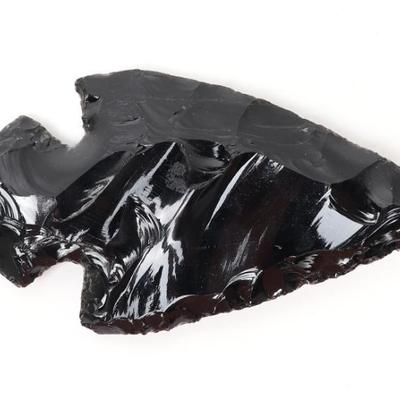 Lot 41 large fine obsidian spearhead