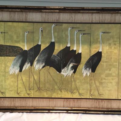 Ogata Korin “Cranes” Japanese Painting Edo Period Rimpa School