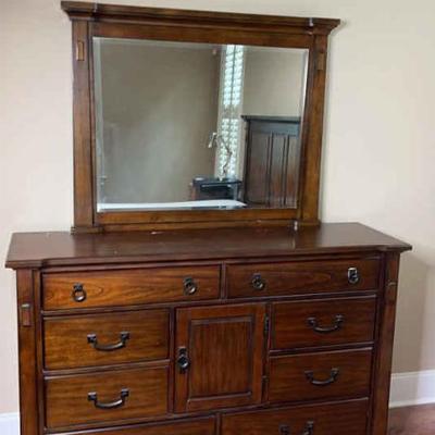 Dresser with mirror