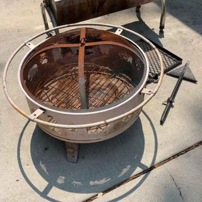 Rotisserie cooker and fire pit