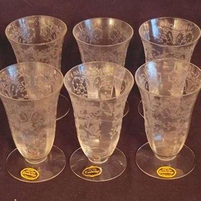1940s Cambridge Cordial Crystal Glasses