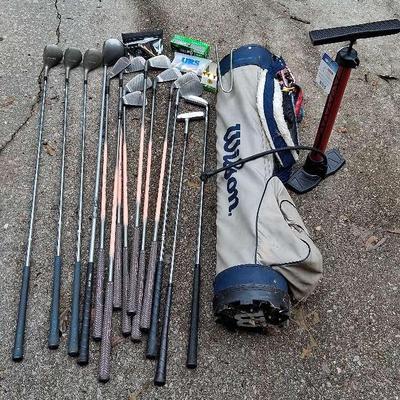 Wilson's Golf Bag, Associated Golf Clubs and More