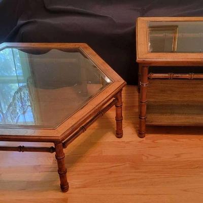 Glass Top Wood Tables