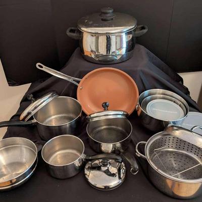 Farberware, New Gotham Steel Skillet & RH Macy Cookware 
