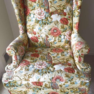 Floral High Back Chair