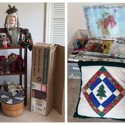 Holiday Decore Featuring Waterford Crystal Trees, Fiber Optic Tree And More