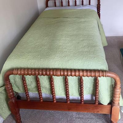 Vintage Wooden Twin Bed 