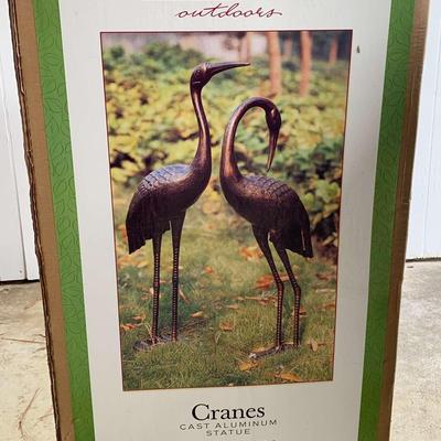 Cast Aluminum Crane Statues By Living Home Outdoors