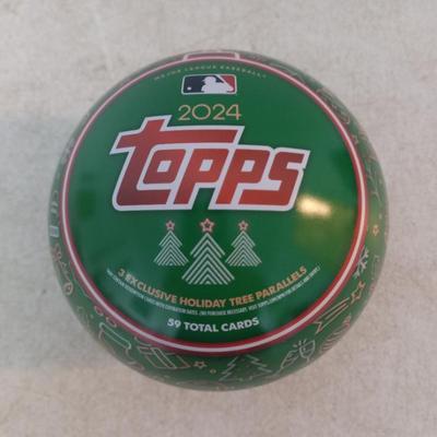 2024 Topps Holiday Baseball Cards in Tin Ornament - New, Sealed