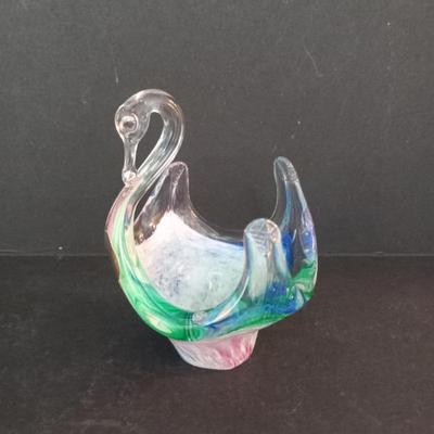 Vintage Murano Swan Figurine/Candle Holder
