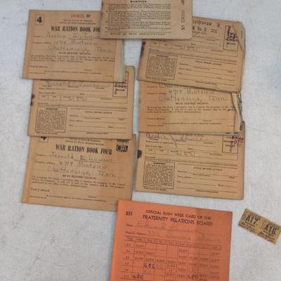 Vintage 1943 WWII Ration Book No. 2 Issued to Lawson Family of Chattanooga, TN