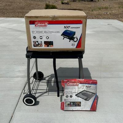 Coleman NXT Voyager Grill with Bonus Grill Grate & Wheeled Cart | New in Open Box

