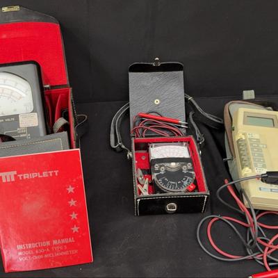 Vintage Multimeters | Fluke (8022A) & Triplett (Model 310 & 630-A)