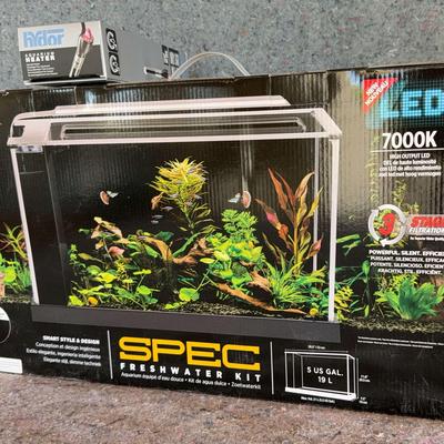 Fluval SPEC 5-Gallon Freshwater Aquarium Kit | New in Box + Hydor Heater