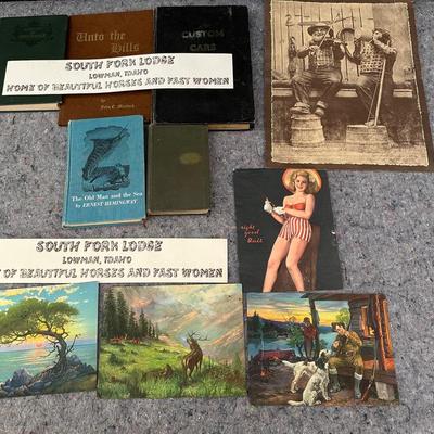 Vintage Book & Ephemera Lot | Hemingway, Melville, Americana Prints & More
