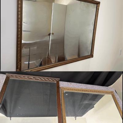 Vintage Mirrors | Ornate Gold Gilt with Shell Designs & Dark Wood Barley Twist Design