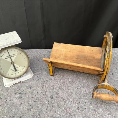 Vintage American Family Scale & Raadvad Denmark Cast Iron Food Slicer