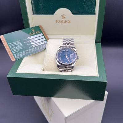 Rolex Datejust Oyster Perpetual | Ref. 116200 | Blue Roman Dial | Box & Papers | Z Serial