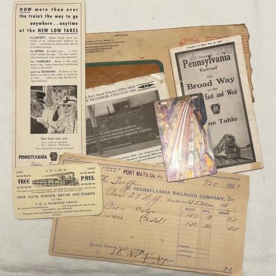 Nice Early Railroad Ephemera 