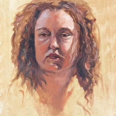 Larry Griggs Oil Woman’s Portrait, Unsigned 