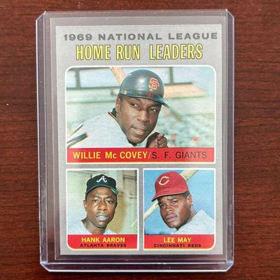 1970 Topps Home Run Leaders.  Hank Aaron, Willie McCovey and Lee May