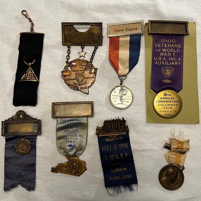 Vintage Historical Ribbons & Pins #2