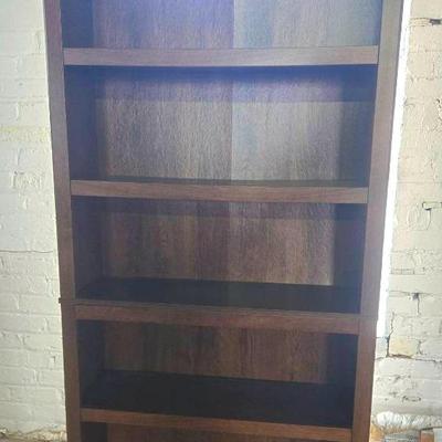 Pair Of Veneered 5 Shelf Unit Bookcases 