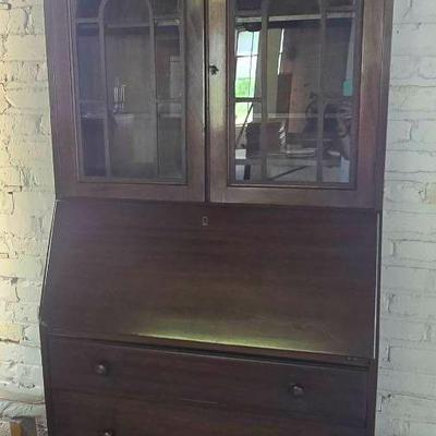 Federal Style Mahogany Secretary Bookcase